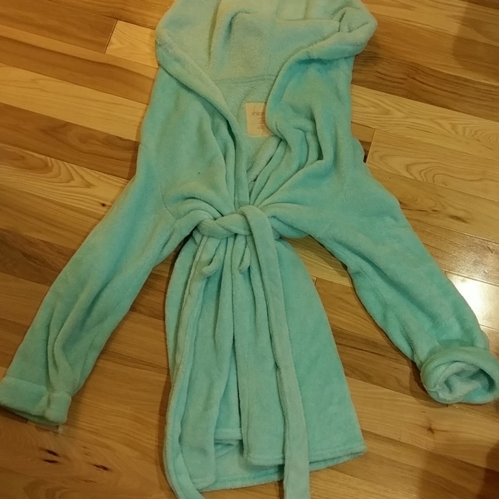 Fuzzy hooded robe